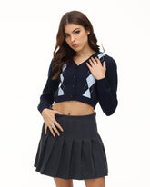 Academia Nymphoid Argyl Cardigan